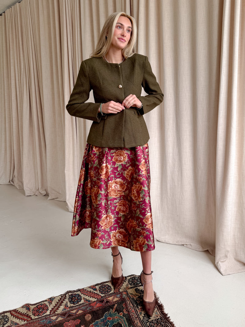 Norah Floral Midi Skirt