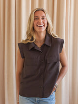 Espresso Cargo Blouse