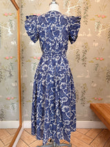 Ulla Johnson Kairi Flutter Sleeve Midi Dress - Ocean