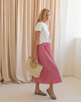 Picnic Gingham Skirt - Red