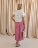 Picnic Gingham Skirt - Red