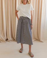 Picnic Gingham Skirt - Black
