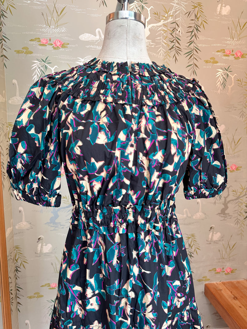 Ulla Johnson Othella Short Sleeve Midi Dress- Kaleidoscope