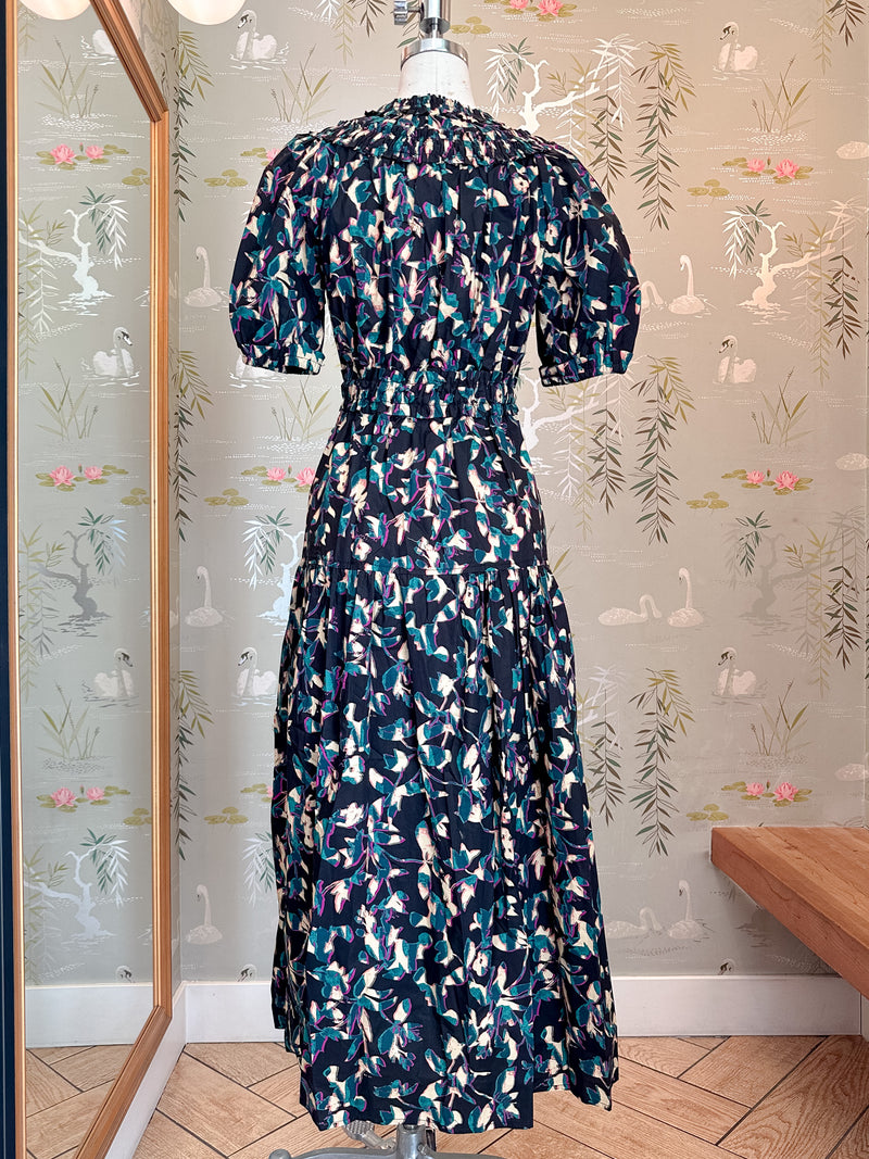 Ulla Johnson Othella Short Sleeve Midi Dress- Kaleidoscope