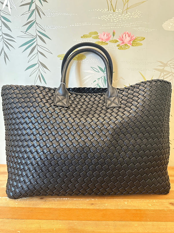 Black Woven Bag Large