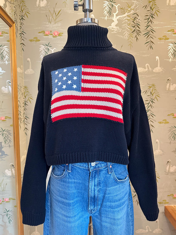 Americana Navy Turtleneck