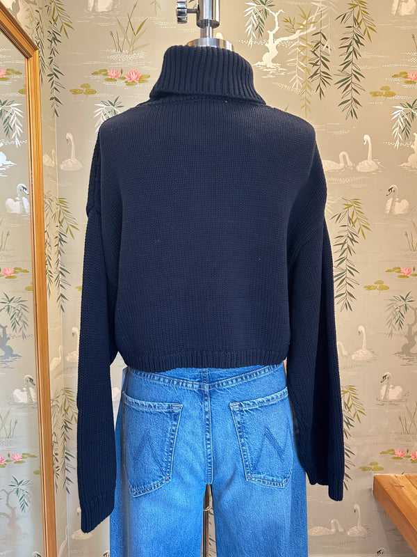 Americana Navy Turtleneck