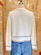 Blaire Contrast Sweater - Ivory