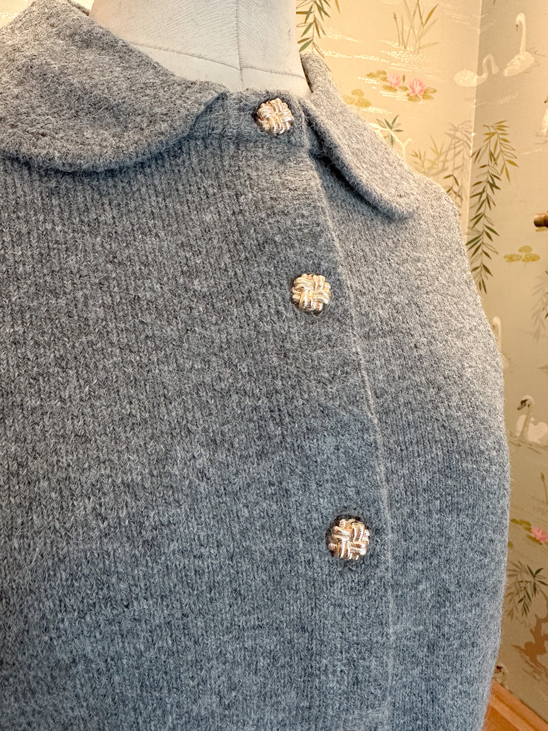 Peter Pan Grey Cardigan