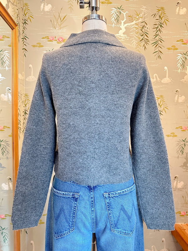 Peter Pan Grey Cardigan