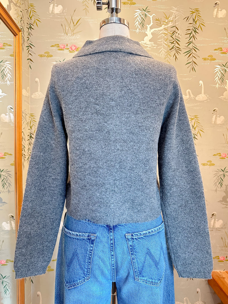 Peter Pan Grey Cardigan