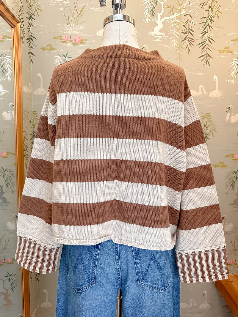 Oatmeal/Camel Kensington Sweater