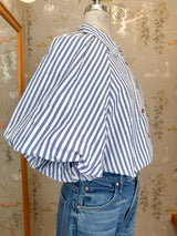 Sophie Pinstripe Blouse - Blue