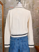 Esme Contrast Cardigan - Ivory