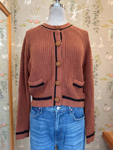 Esme Contrast Cardigan - Toffee
