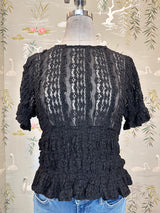 Cassie Lace Blouse- Black