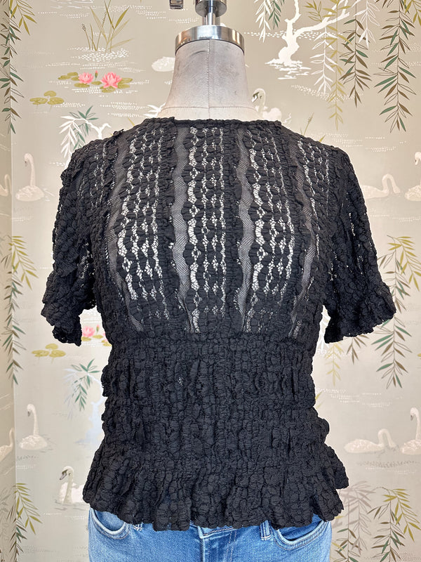 Cassie Lace Blouse- Black
