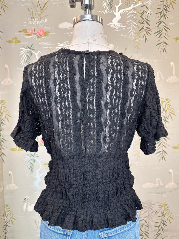 Cassie Lace Blouse- Black