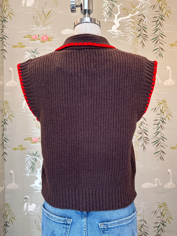 Sailor Sleeveless Knit - Brown