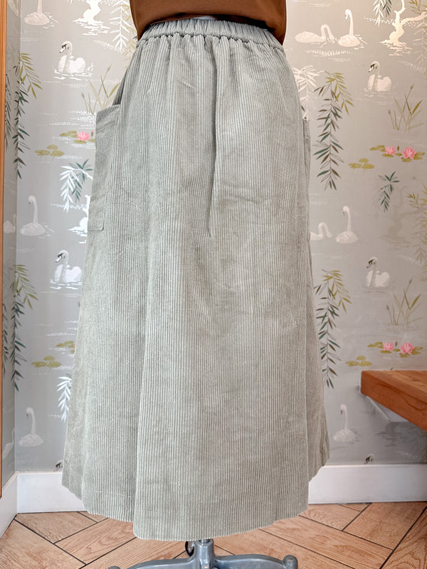 Meredith Corduroy Midi Skirt