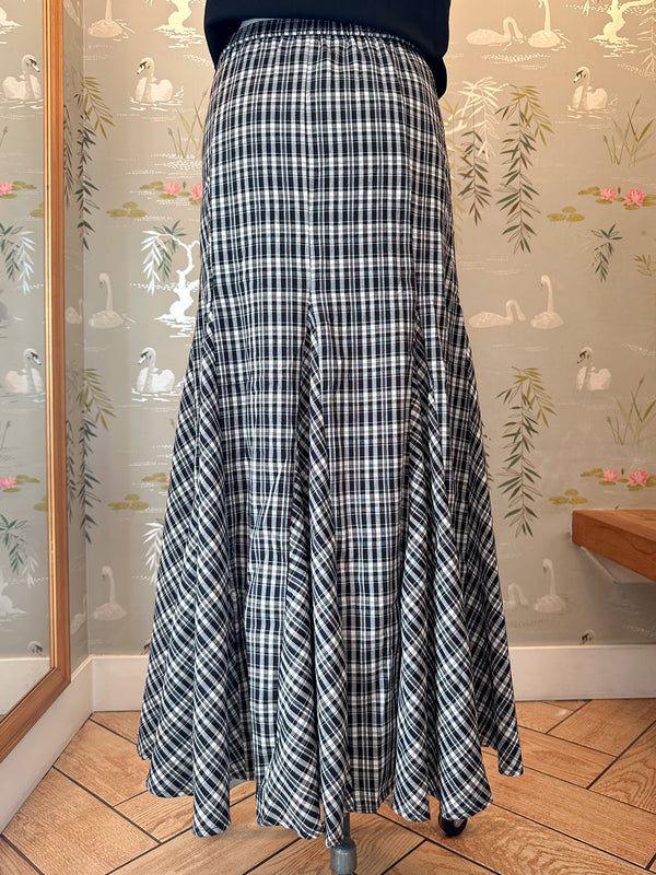 Simone Plaid Midi Skirt