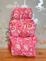 Maison de Frédéric Cosmetic Bag Set- Pink/Orange