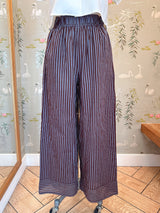 Seaside Stripe Pants- Brown