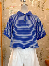 Camila Stripe Polo - Blue