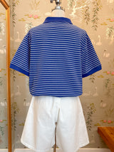 Camila Stripe Polo - Blue