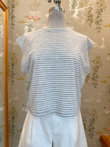 Kaya Striped Tee- Gray