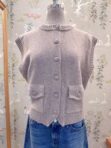 Collins Button Vest - Oatmeal