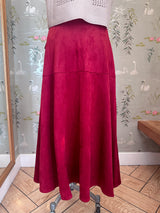 Berry Faux Suede Skirt