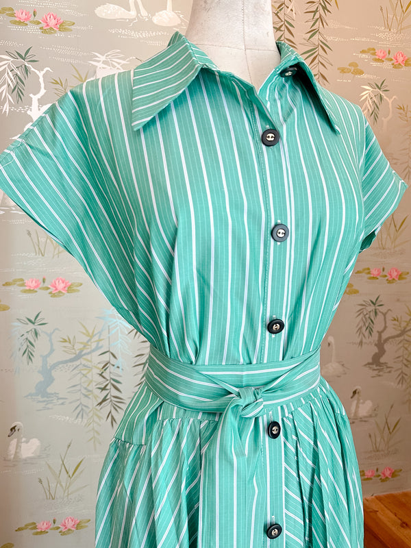 Kelly Green Stripe Dress