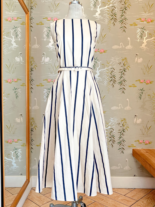 Elana Striped Midi Dress