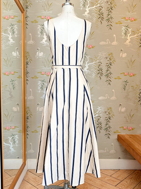 Elana Striped Midi Dress
