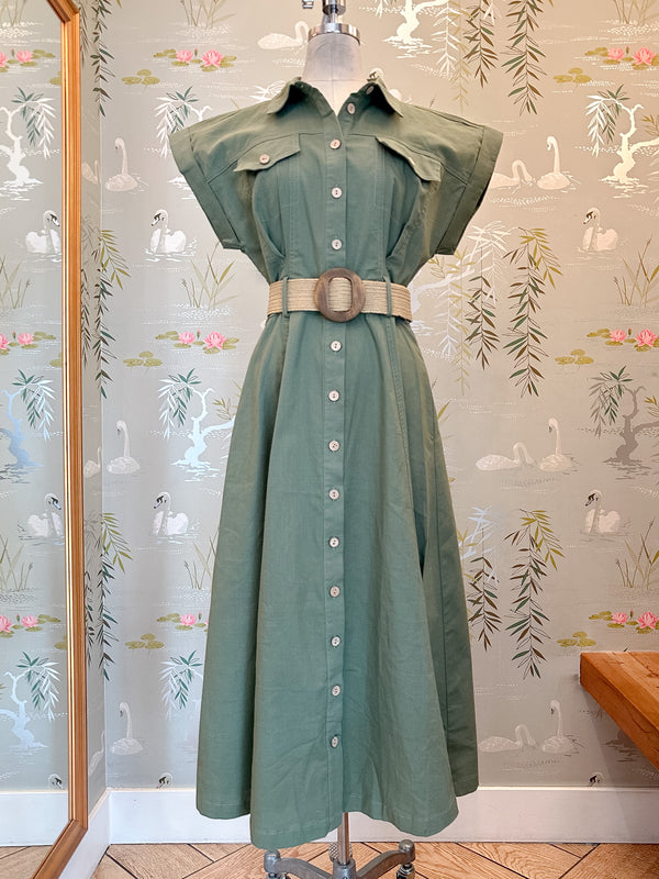Naomi Belted Midi Dress