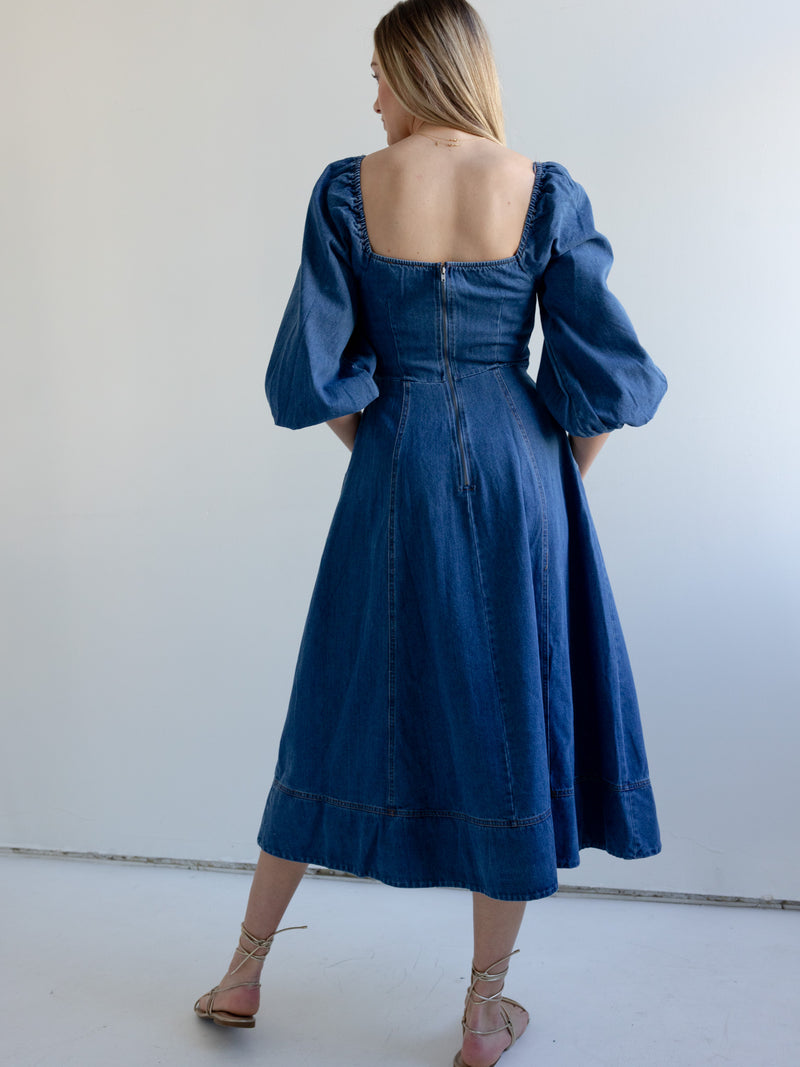 denim one piece dress knee length Dangri One Piece Dress Denim And Cotton Knee Length Ladies Casual Dangri Dress Set