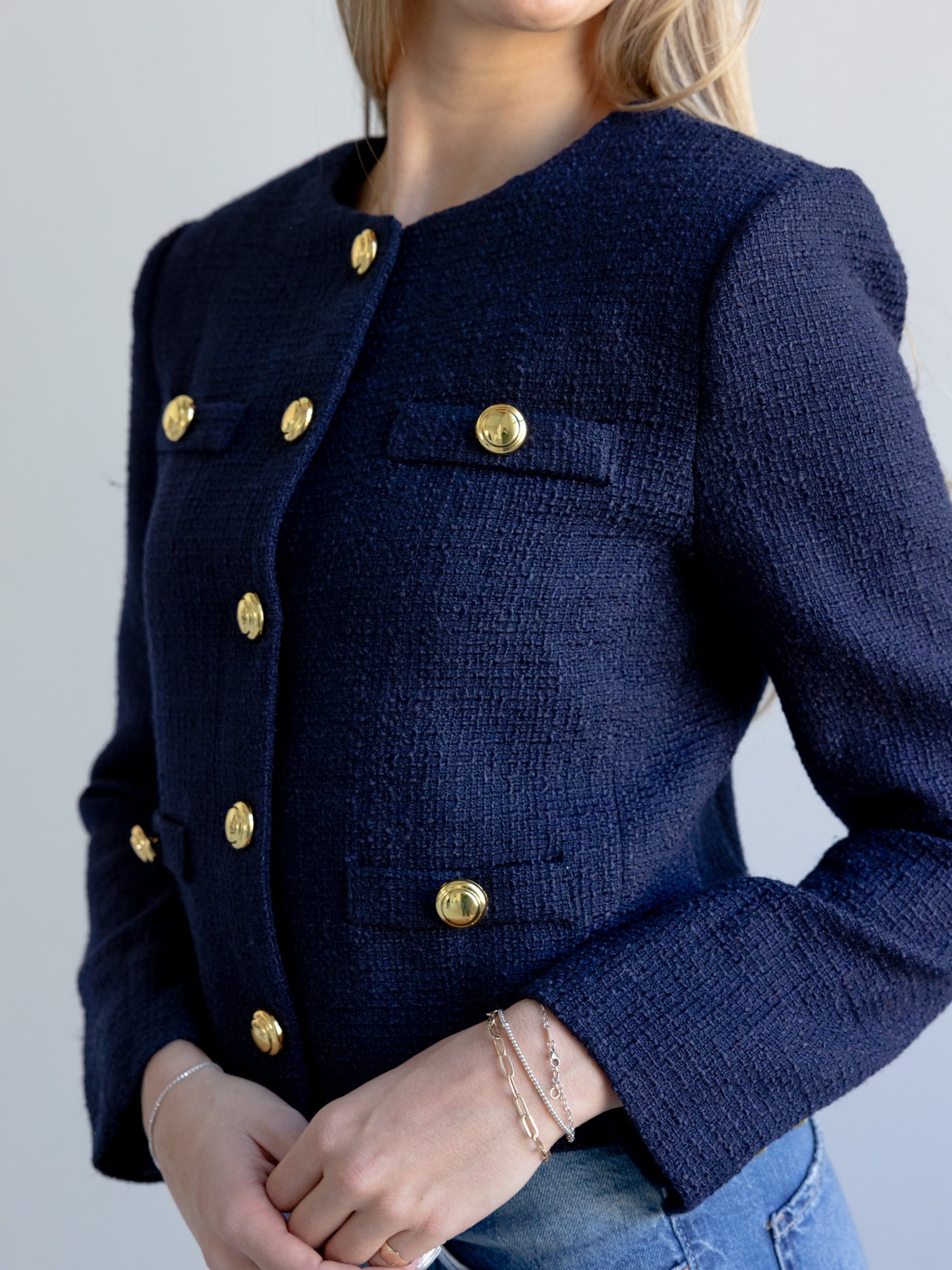 Claire Tweed Button Jacket – Koo De Ker