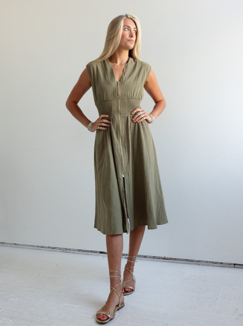 Layla Dress - Olive