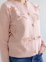 Annie Bow Cardigan Pink