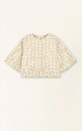 Mirth Cropped Field Top in Sandcastle