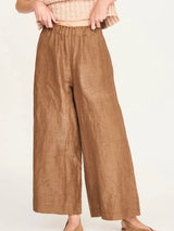 Mirth Pant in Brownie Linen