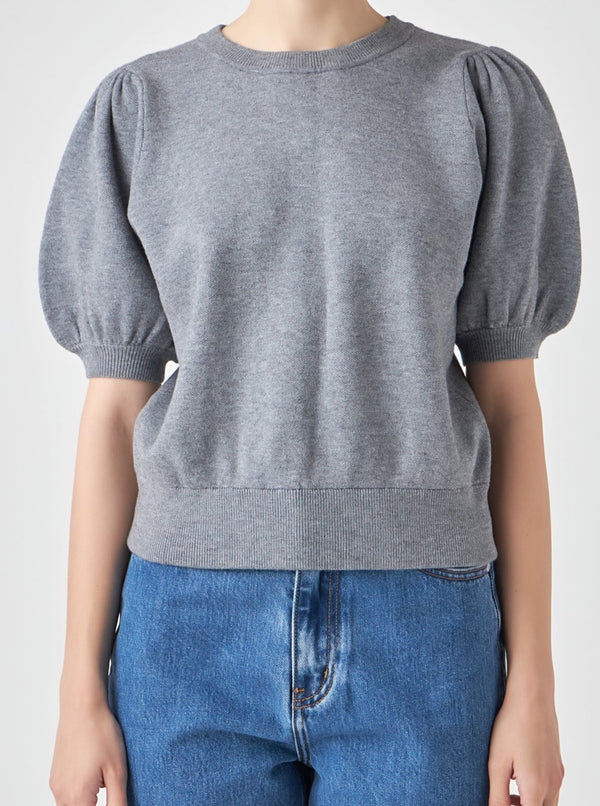 Andrea Knit Top in Grey