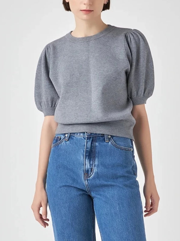 Andrea Knit Top in Grey
