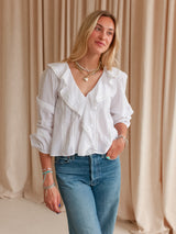 Gigi Cotton Blouse- White