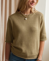 Rolled Hem Short Sleeve - Olive