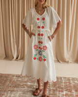Lucy Embroidered Midi Dress