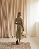 Gabbie Dot Midi Skirt - Olive