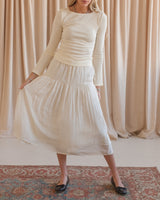 Cece Tiered Midi Skirt