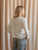 Rolled Hem Long Sleeve- Off White